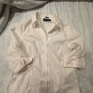 Jones New York Cream Dress Shirt
